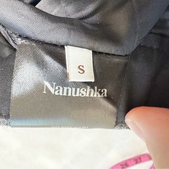 Nanushka Juliet Wool Houndstooth Pants Grey Size S Wool Blend - Picture 15 of 16